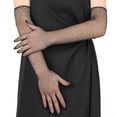 thumbnail image 3 of Yesbay 1 Pair Women Prom Arm Sleeves Hollow Out Fishnet Decor Ultra Thin Fingerless Bride Wedding Photo Prop Arm Cuffs, 3 of 8
