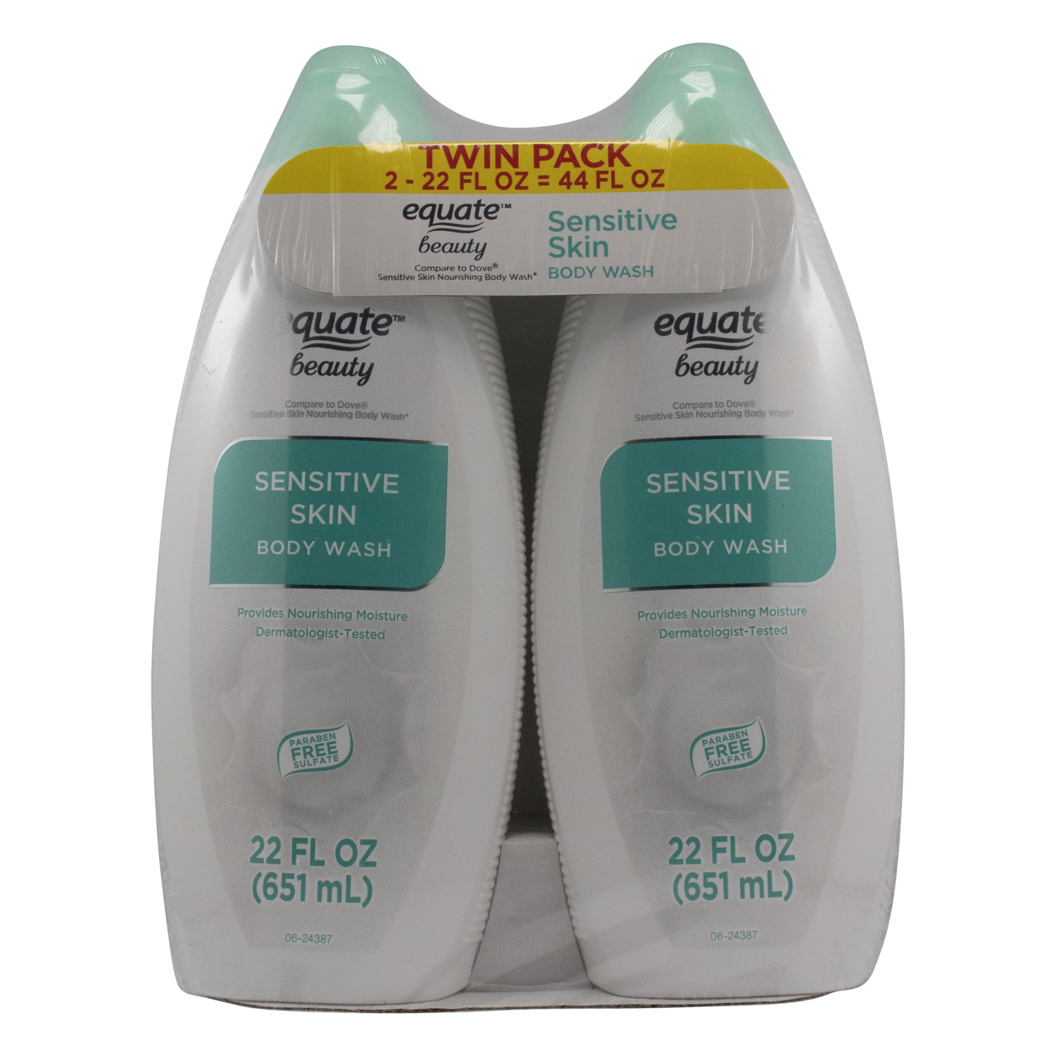 Equate Sensitive Skin Body Wash, 2X 22 fl oz (2 pack) - Walmart.com.