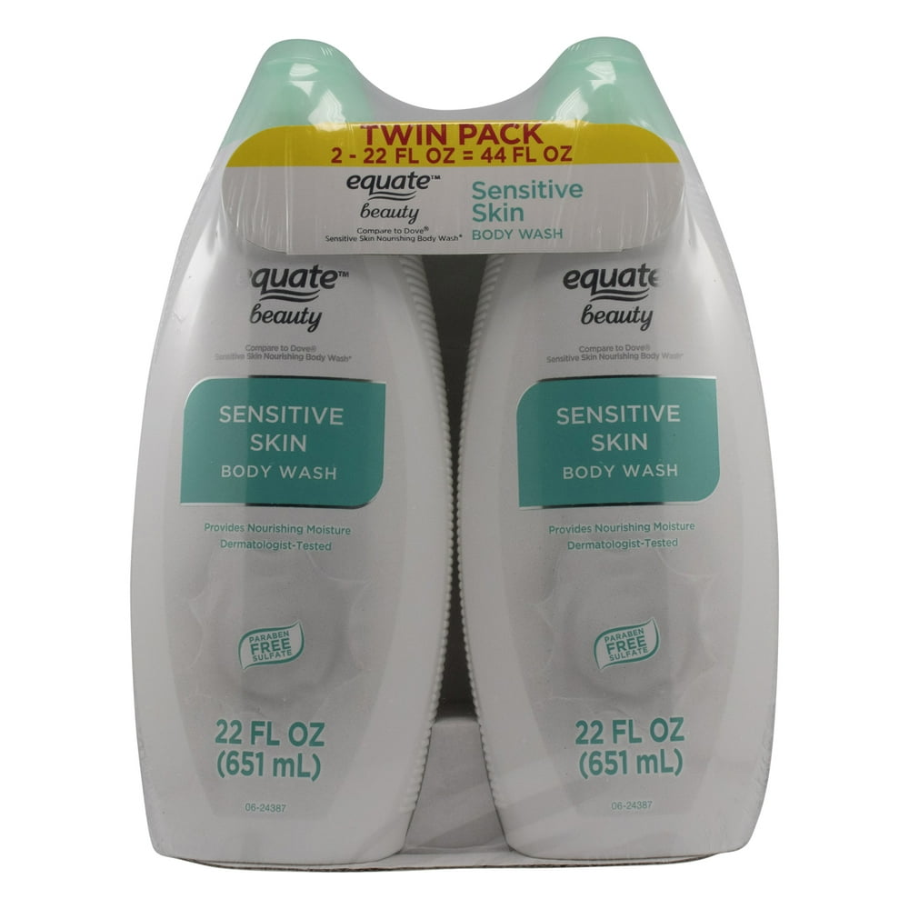 (2 pack) Equate Sensitive Skin Body Wash, 2X 22 fl oz