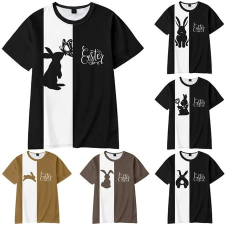 

LANLIN Easter Casual Graphic Tees Fashion Shirts for Men Women