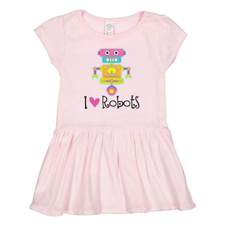 

Inktastic Robotics Girl I Love Robots Gift Toddler Girl Dress