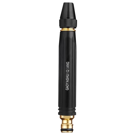 High Pressure Power Washer Nozzle with Metal Connector Set, Car Washing Spray Attachment Sprayer for Outdoor Garden & Car Cleaning, Durable Universal Pressure Cleaning Accessory, 1Pc(Black,6.4x0.9")