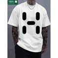 thumbnail image 1 of Graphic print, boutique 220g thickened cotton T-shirt, men's fashion casual cotton T-shirt, short sleeve crew neck T-shirt, 1 of 5