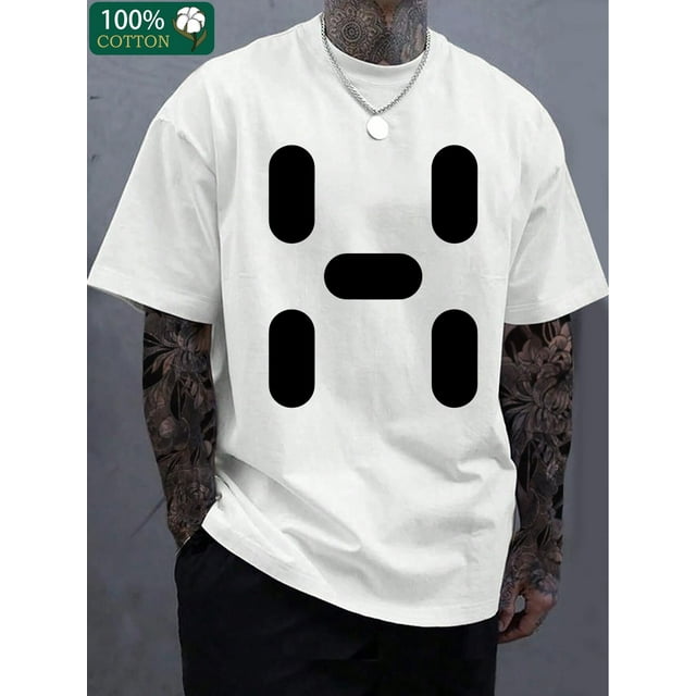 Graphic print, boutique 220g thickened cotton T-shirt, men's fashion casual cotton T-shirt, short sleeve crew neck T-shirt