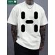 thumbnail image 1 of Camiseta de algodón grueso de 220 g con estampado gráfico, estilo boutique, para hombre, informal, de manga corta y cuello redondo., 1 of 5