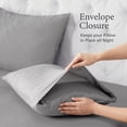 thumbnail image 3 of Mainstays 100% Cotton Dreamy Soft 2‑Pack 220 Thread Count Brushed and Washed Sateen Cotton Standard Pillowcases, Soft Silver, 3 of 7