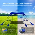 thumbnail image 4 of Beach Tent Sun Shelter 10x10FT Beach Shade Canopy with 8 Sandbags, UPF 50+ Protection Beach Shade Canopy, Outdoor Tent for Camping Trips, Backyard, Fishing, 4 of 14