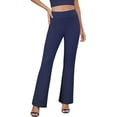 thumbnail image 2 of Womens Bootcut Dress Pants Business Casual Work Pants with Pockets High Waist Stretchy Trousers Pull On Office Slacks, 2 of 10
