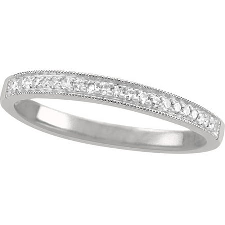 1/10 Carat T.W. Diamond Single-Row Anniversary Band in Sterling Silver