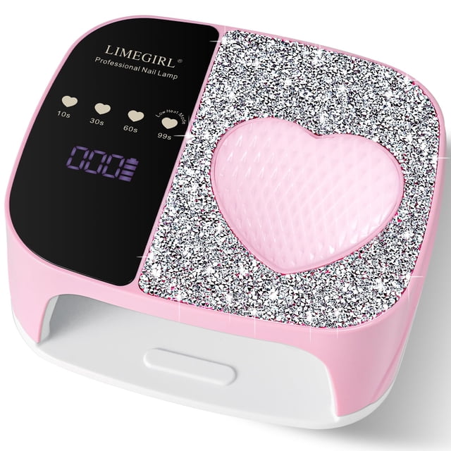 LimeGirl Secador de uñas inalámbrico para esmalte de gel, lámpara de uñas LED UV con luz UV de curado rápido y 4 ajustes de temporizador, lámpara de gel recargable portátil, herramienta de arte de uña