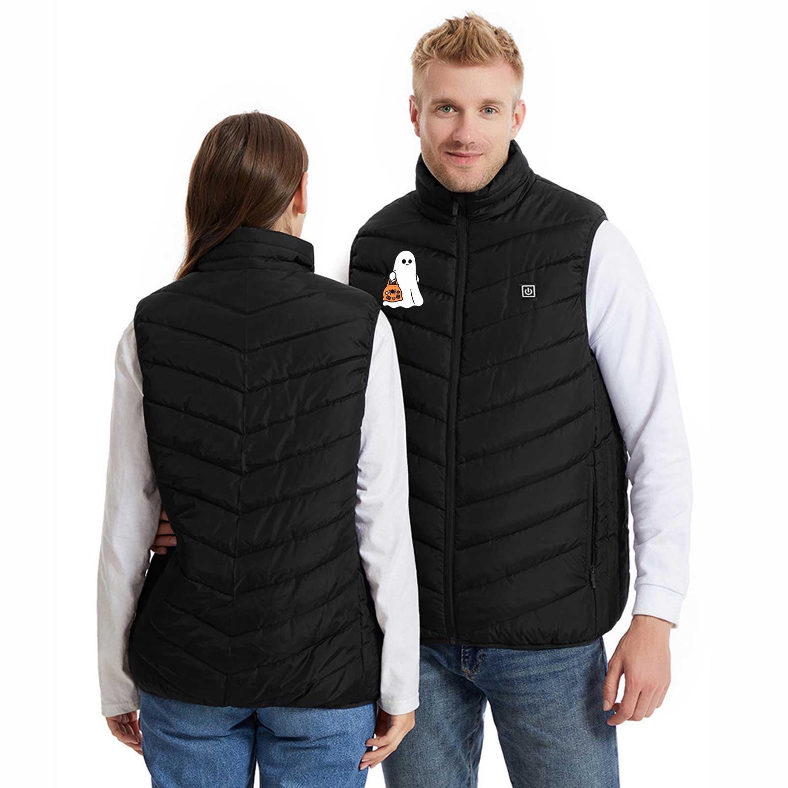 FNFHFY Unisex Zip Up Heated Puffer Vest for Women Men Casual