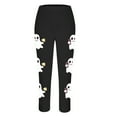thumbnail image 4 of Gamivast Halloween Pants for Women Ghost Printed Leggings Lounge Fitted High Waisted Trousers Lightweight Breathable Straight Leg Sweatpants Fall Fashion Pant, 4 of 4