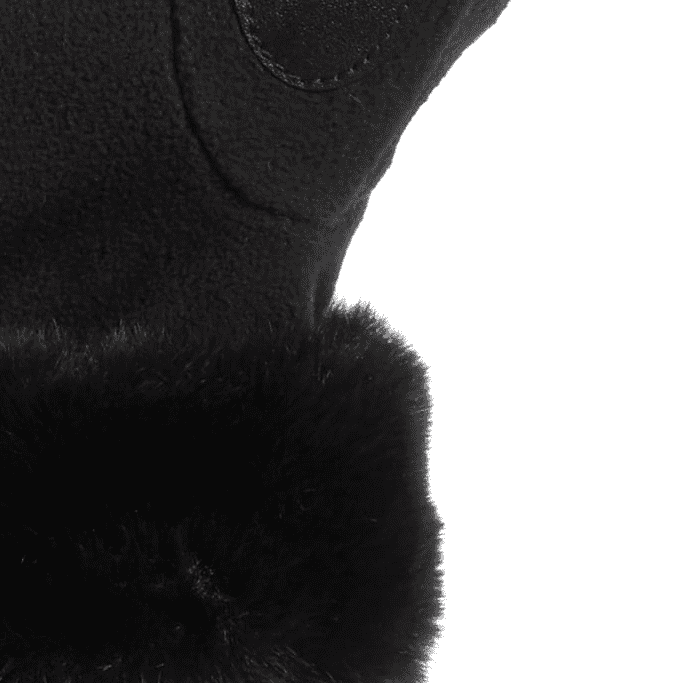 Isotoner Women's Microfiber Glove with Faux Fur Cuff in Black