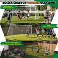 thumbnail image 6 of Kdymod 16×7 FT Soccer Goal for Backyard,Heavy-Duty Metal Soccer Net with Target Net,Outdoor Soccer Goal Soccer Equipment Set with 6 Soccer Cones & 8 Stakes for Kids and Adults ,White, 6 of 13