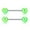 Green, variant on 2pcs Colorful Ball Tongue Rings 316L Stainless Steel Barbell Nipple Ring-Rainbow