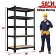 thumbnail image 5 of TrumanPick Storage Shelves Metal Garage Storage Shelving Unit 5 Tier Heavy Duty Shelf Rack 28" W x 12" D x 59" H, Black, 5 of 7