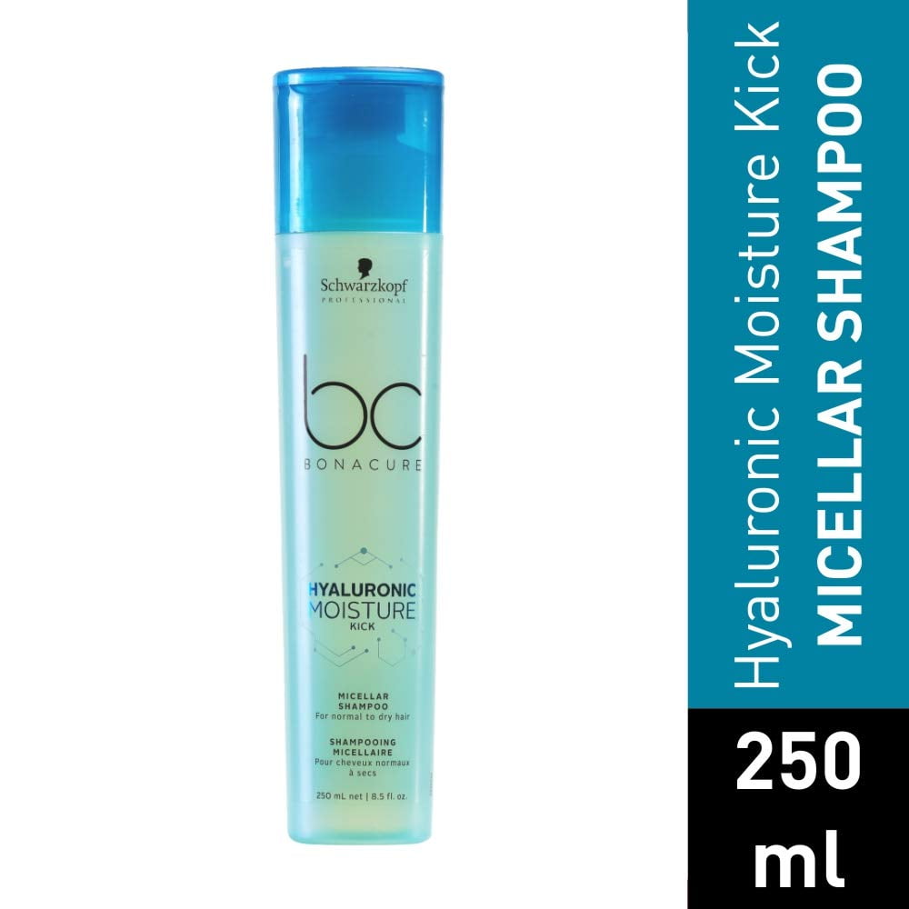 elektronisk illoyalitet Bryde igennem Schwarzkopf Professional Bc Hyaluronic Moisture Kick Micellar Shampoo,  Blue, 250 ml - Walmart.com