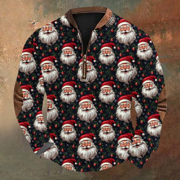 Blusas y camisas de manga larga con cuello redondo Sudadera con capucha de cuello redondo para hombre Jersey estampado Top de manga larga Blusa de poliéster para hombre