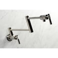thumbnail image 4 of Kingston Brass KS4106ML Milano Two-Handle 1-Hole Wall Mount Pot Filler Faucet in Polished Nickel, 4 of 8