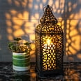thumbnail image 6 of Richland Black Moroccan Temple Metal Lantern, 6 of 6