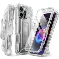 SUPCASE Unicorn Beetle Pro for 2024 Apple iPhone 16 Pro 6.3" Case with Screen Protector, [Built-in Stand & Belt-Clip] [Military-Grade Protection] Phone Case Shockproof Cover for iPhone 16 Pro, Clear