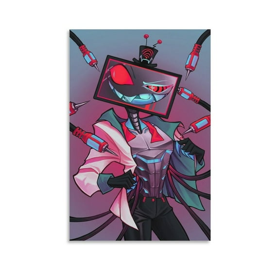 Anime Poster Hazbin Hotel Vox Wall Art Picture Painting Poster Canvas Print Posters Artworks Bedroom Living Room Decor 12x18inch(30x45cm)