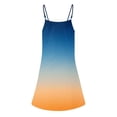 thumbnail image 6 of summer dresses for women 2024 Casual Sundress Summer Camisole Boho Beach Dress V Neck Tank Dresses Beach Dress wedding guest dresses for women Blue Polyester M, 6 of 6