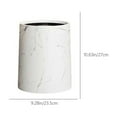 thumbnail image 4 of PHIGZNT Round Metal Small 3.9 Gallon Recycle Trash Can Wastebasket, Garbage Container Bin for Bathrooms, Kitchen, Bedroom, Home Office - Durable Stainless Steel - Mirri Collection - White Marble, 4 of 6