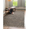 thumbnail image 1 of Unique Loom 3153976 7 x 10 ft. Chindi Jute Rectangular Rug, Black, 1 of 1