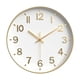 thumbnail image 2 of Reloj de pared silencioso para electrodomésticos, funciona con pilas, de 12 pulgadas, moderno, analógico, sin tictac, decorativo para cocina, oficina, baño y dormitorio., 2 of 6