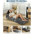 thumbnail image 3 of Convertible Sofa Bed – 3-in-1 Sleeper Chair with Pillow, Button Tufted Corduroy, Folding Futon Lounge, Comfortable Memory Foam Mattress for Small Spaces, Living Room, Office, 3 of 8