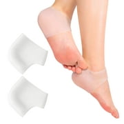 Pinkiou 2 Pieces Silicone Socks Soften Heel Cracked Plantar Fasciitis Foot Skin Care Protector Pedicure Pain Relief