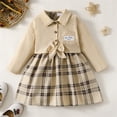 thumbnail image 4 of Ketyyh-chn99 Baby Girl Outfits 2PCS Set Baby Girl Fall Clothes 2023 Khaki,4Y, 4 of 5