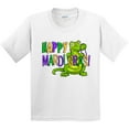 thumbnail image 3 of Inktastic Happy Mardi Gras Cute Alligator with Beads Youth T-Shirt, 3 of 5