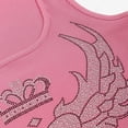 thumbnail image 4 of Fshinging 2026 Summer Fashion Tank Top for Women Rhinestone Crop Heart Wing Graphic Summe Cute Going Out ;] Layering Pink L, 4 of 5