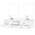 thumbnail image 6 of 84 In. W Bath Vanity With White Quartz Countertop, Faucet, 36 Mirrors - Modern Bathroom Cabinetry Double W, Top, Stylish Decoration, 6 of 7
