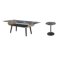 thumbnail image 1 of Pemberly Row Set of 2 End Table and Coffee Table with Black Marble Texture Top, 1 of 8