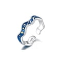 thumbnail image 1 of Anillo Van Gogh Zig Zag de plata 925 bañada en rodio, 1 of 2