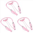 thumbnail image 1 of 3X Auriculares Inalámbricos Bluetooth Tipo de Cuello Reducción de Ruido Estéreo Tarjeta de Conexión Universal Auriculares Deportivos Micrófono, Rosa, 1 of 2