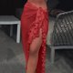 thumbnail image 4 of Gibobby faldas largas de mujer elegantes Cubierta de larga para mujer, modelos de mujer, traje de baño translúcido, traje de baño, falda, Bikini de playa, cubierta(Rojo， Talla única), 4 of 5