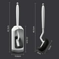 thumbnail image 4 of Juego de portaescobillas para inodoro: diseño curvo con soporte para una limpieza profunda debajo del borde; estropajo compacto oculto para espacios pequeños; accesorios de baño modernos para, 4 of 6