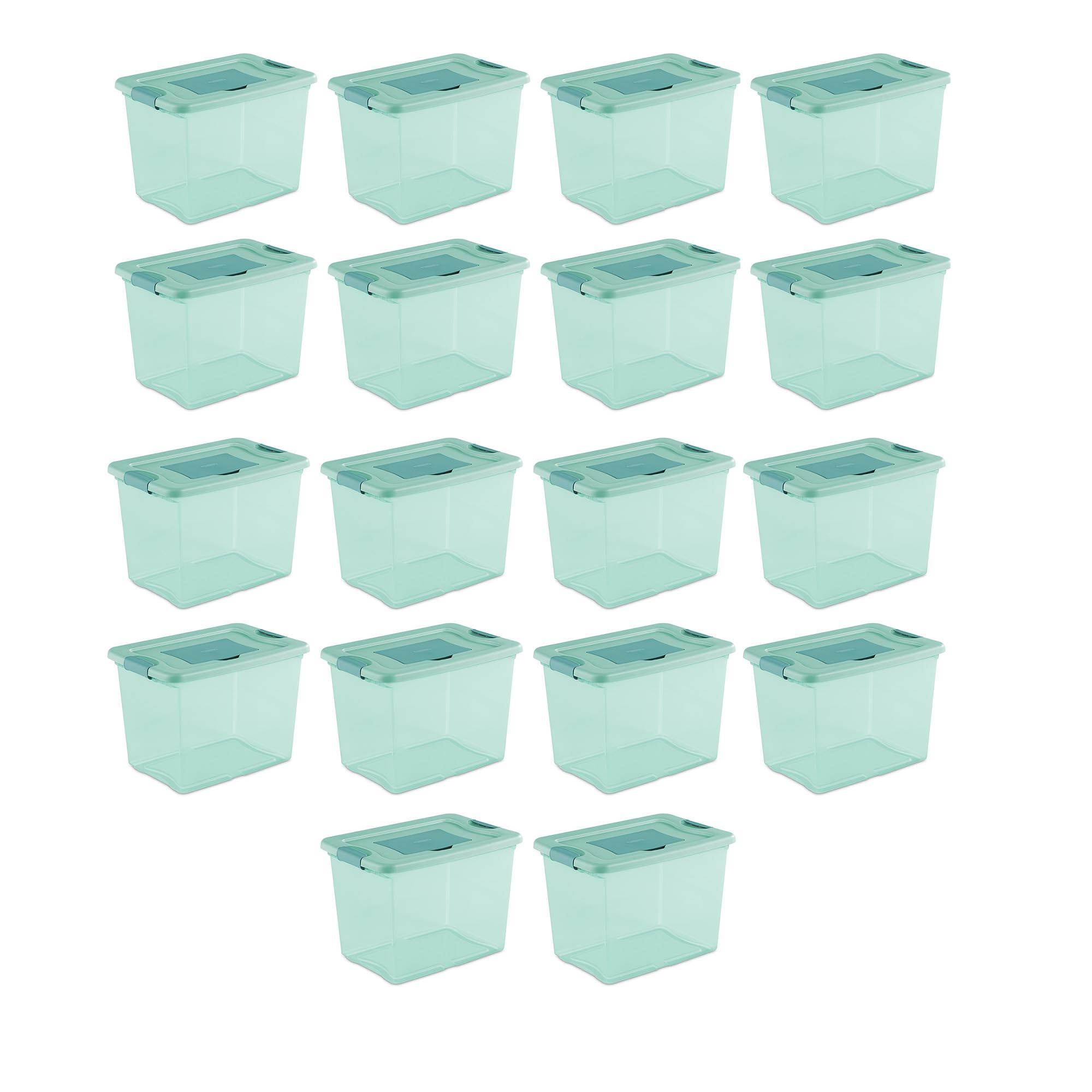 Sterilite 25 Quart Fresh Scent Stackable Plastic Storage Box Container