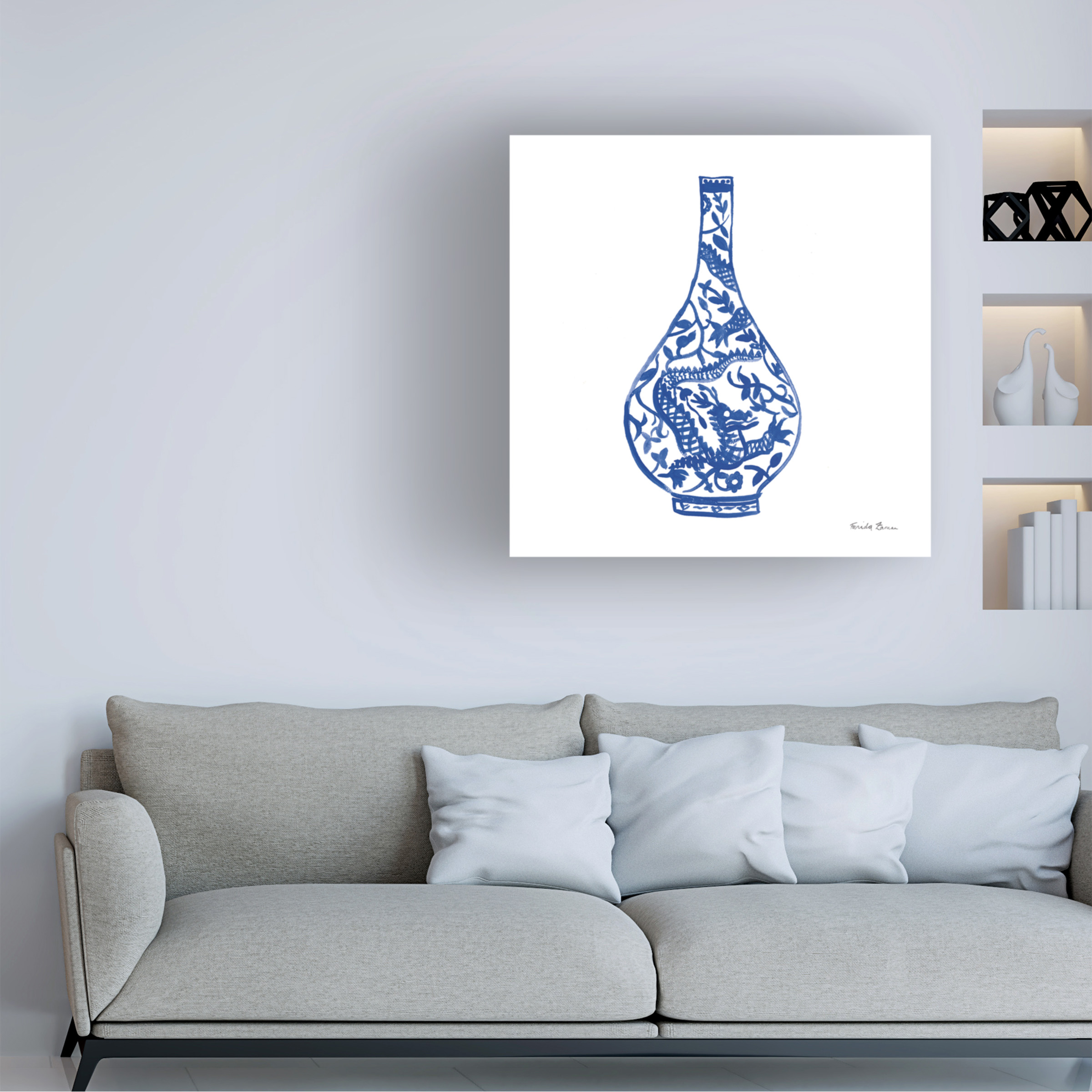 Trademark Fine Art 'Chinoiserie VI' Canvas Art by Farida Zaman