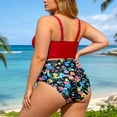 thumbnail image 1 of Plus Size Two Piece Swimsuits For Control Bikini High Waisted Bathing With Adjustable Straits Two Piece Bathing Suit for Women Swim Shorts Women plus Size Swimming Suit for Women plus Size Swim Wear, 1 of 3