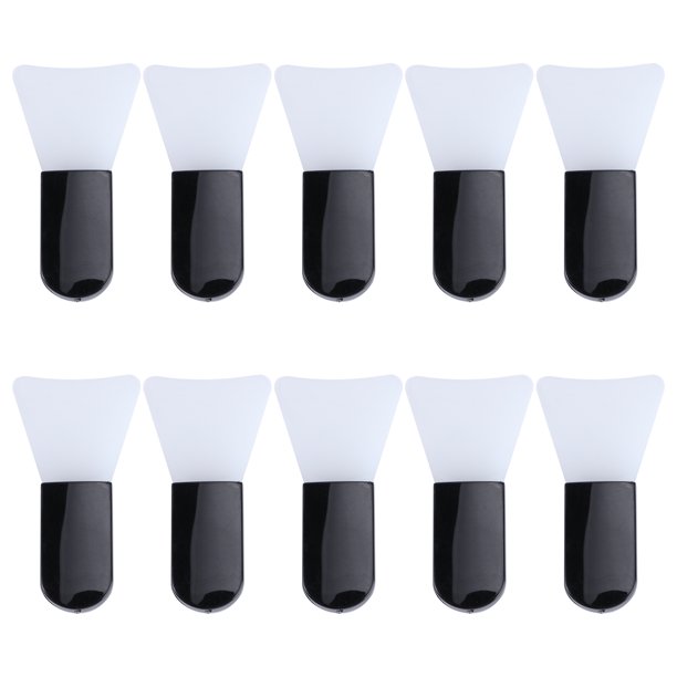 10pcs Mascarilla de silicona Máscara de cepillo Aplicador Cepillo de maquillaje Pinceles Herramienta cosmética