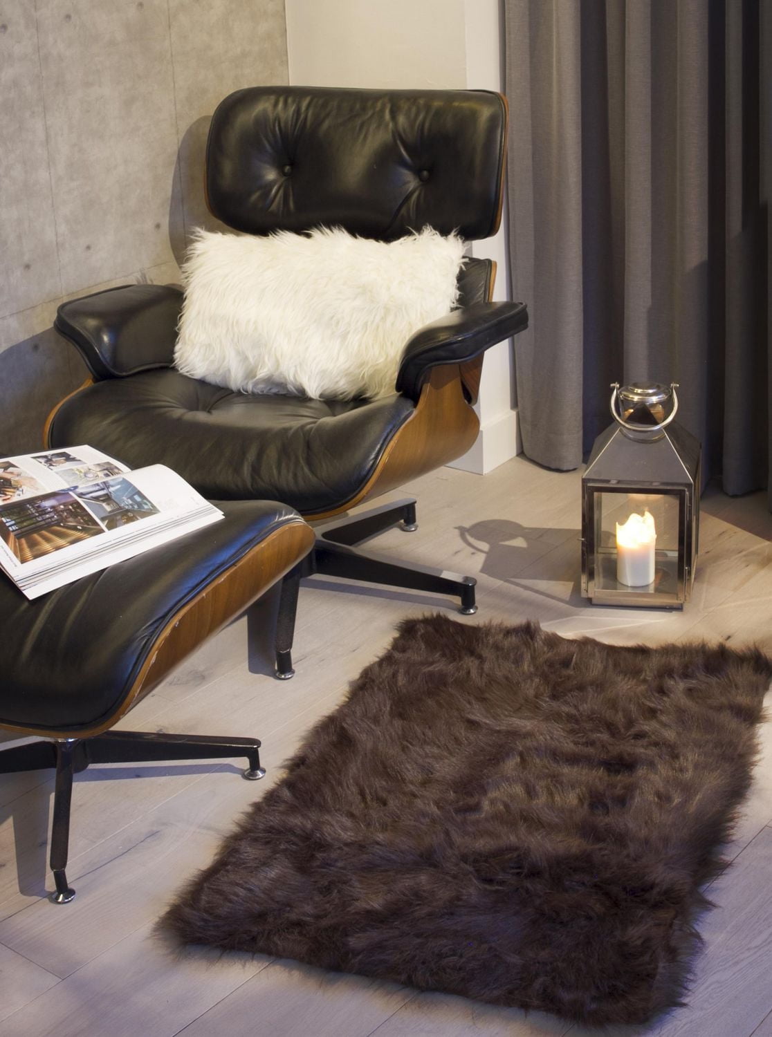 Tapis Hudson En Fausse Fourrure De Mouton H-Luxe