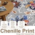 thumbnail image 4 of Floral Area Rug 5x7 Living Room Rug Non Slip Washable Bedroom Rug Soft Low Pile Flowers Floor Carpet for Living Dining Room,Blue, 4 of 6