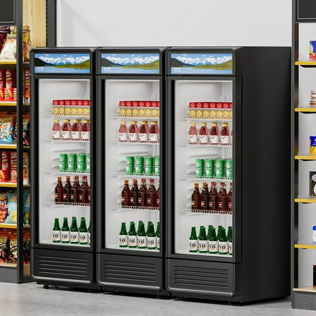 6.9 Cubic Feet Glass Door Commercial Merchandiser – Beverage Refrigerator for Supermarkets & Convenience Stores