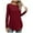 Wine, variant on QYZEU Womens Clothes Solid Color Long Sleeve Shirts Fashion Fall Tops Dressy Casual Blouses Scoop Neck Side Slit Loose Tunic Tops for Leggings Brick Red XL