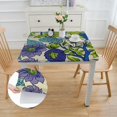 thumbnail image 2 of HAOXIT Tablecloth for Square Tables, Cotton Kitchen Dining Table Cloth, Linen Blue Lavender, Table Cover for Indoors and Outdoors white, 2 of 8